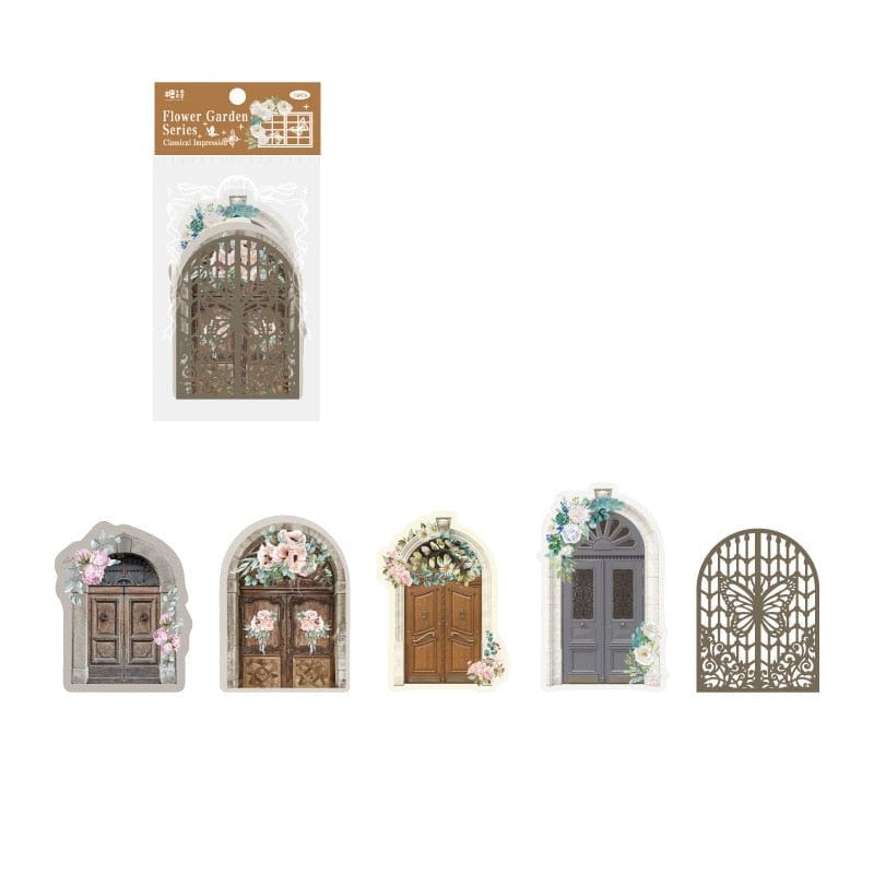KUMA Stationery & Crafts  E Floral Door Stickers 15pcs Set
