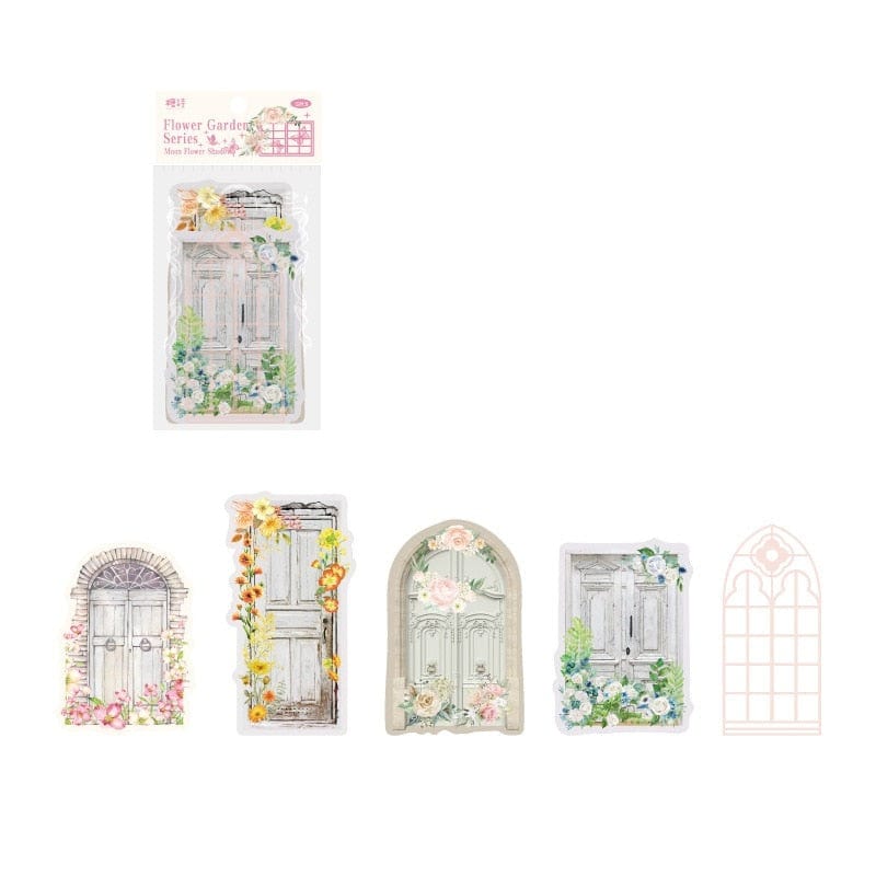 KUMA Stationery & Crafts  F Floral Door Stickers 15pcs Set