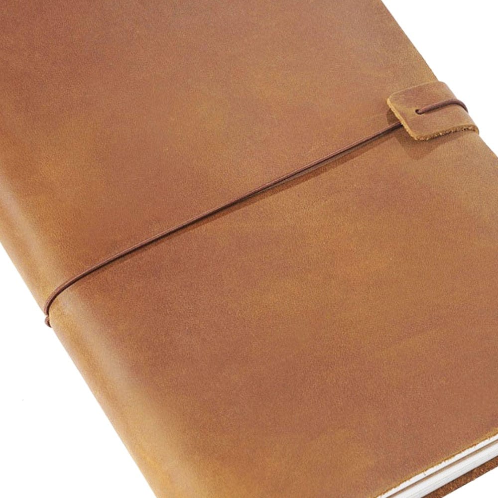 KUMA Stationery & Crafts  light brown / Passport style Genuine Leather Travelers Notebook ✨ Free Embossing ✨ 4 Sizes & 8 Colors