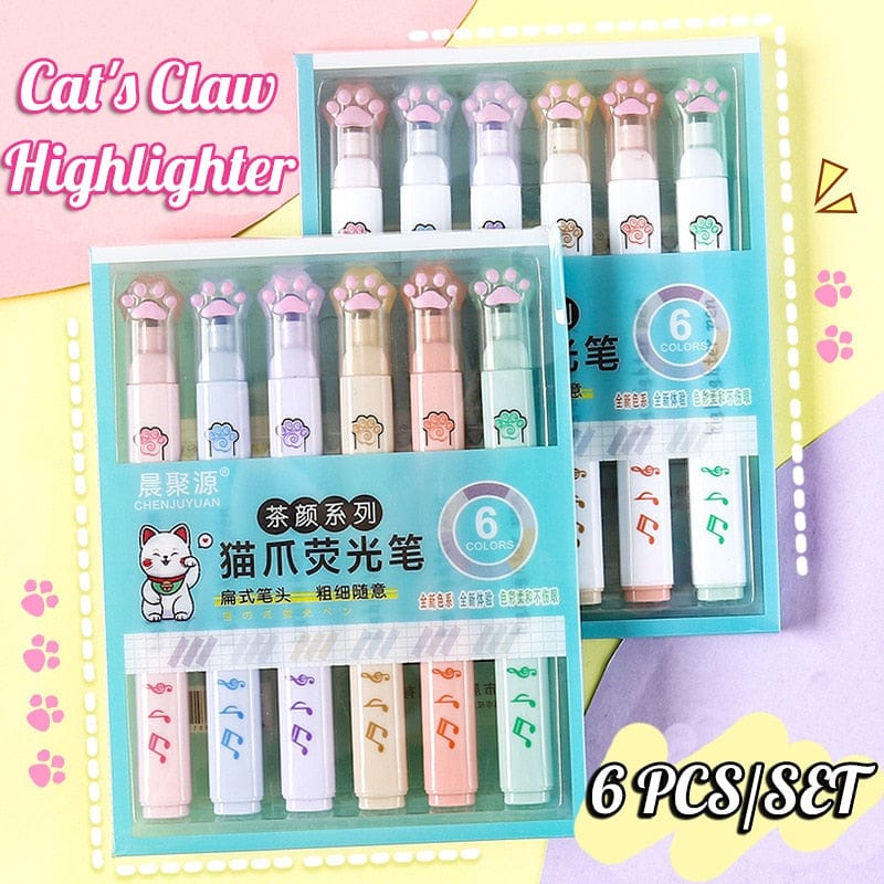 KUMA Stationery & Crafts  Kawaii Cats Claw Highlighter Set