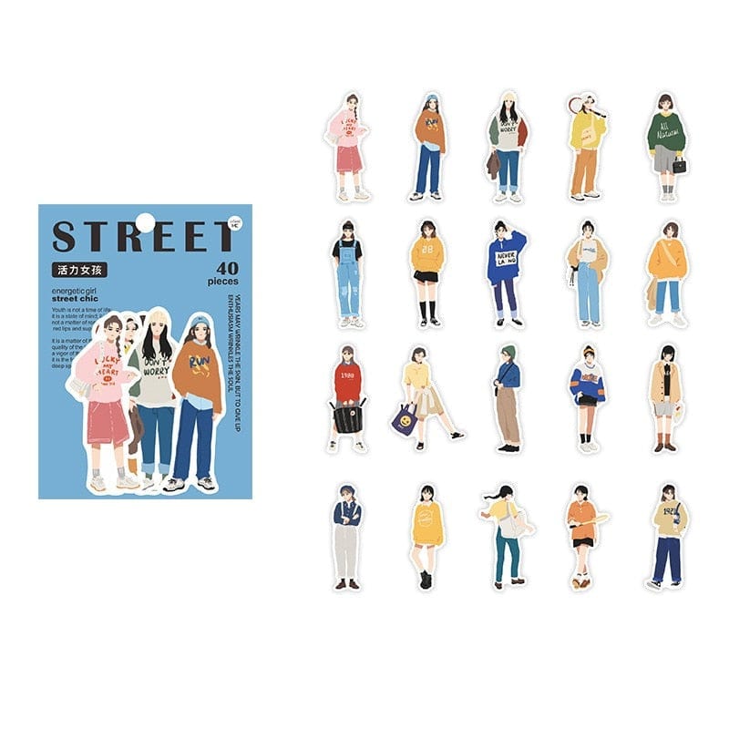 KUMA Stationery & Crafts  E Korean Street Fashion Scrapbooking Stickers