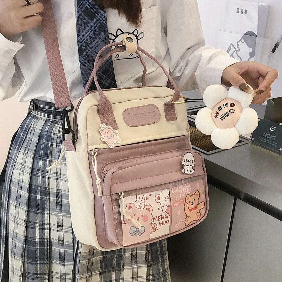 KUMA Stationery & Crafts  Korean Style Kawaii Backpack/Shoulder Bag (with accessories)