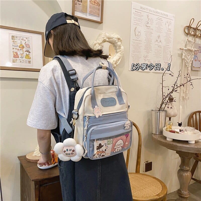 KUMA Stationery & Crafts  Korean Style Kawaii Backpack/Shoulder Bag (with accessories)