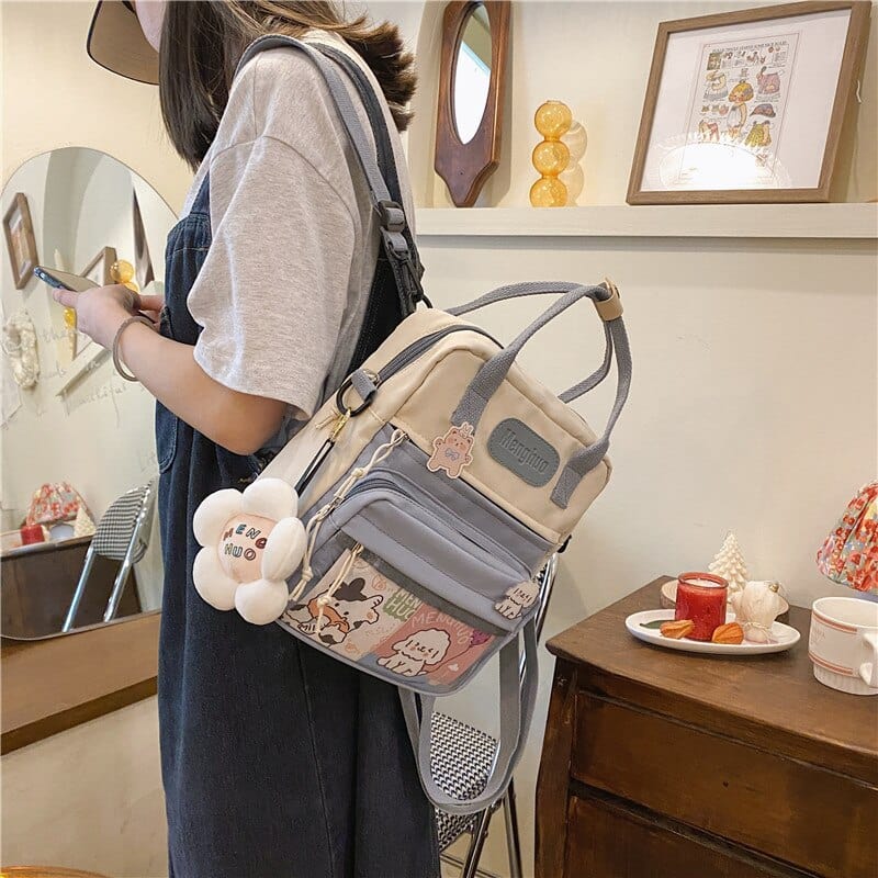 KUMA Stationery & Crafts  Korean Style Kawaii Backpack/Shoulder Bag (with accessories)