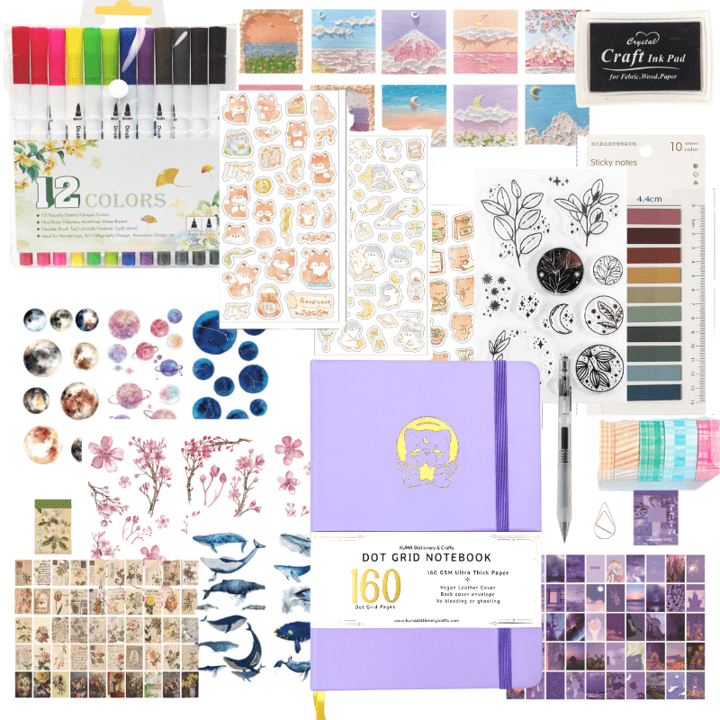 KUMA Stationery & Crafts  🌟 KUMA Journaling Kit 🌟choose your journal! 40% off + free shipping - NEW Luna Notebooks added!