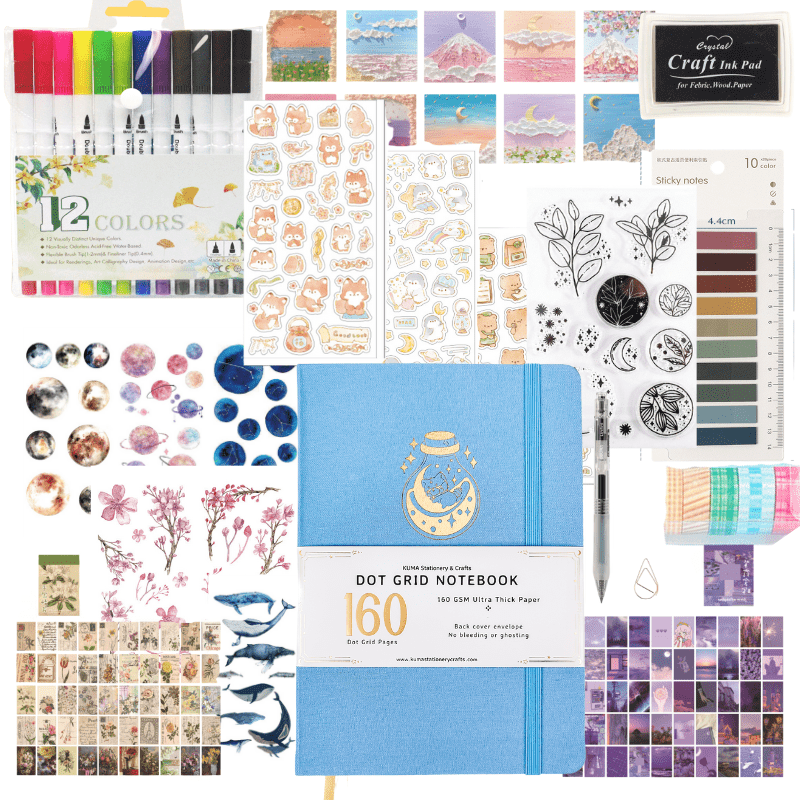 KUMA Stationery & Crafts  🌟 KUMA Journaling Kit 🌟choose your journal! 40% off + free shipping - NEW Luna Notebooks added!