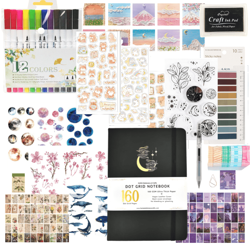 KUMA Stationery & Crafts  🌟 KUMA Journaling Kit 🌟choose your journal! 40% off + free shipping - NEW Luna Notebooks added!