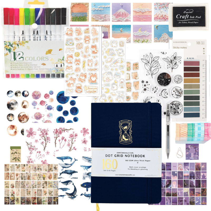 KUMA Stationery & Crafts  🌟 KUMA Journaling Kit 🌟choose your journal! 40% off + free shipping - NEW Luna Notebooks added!