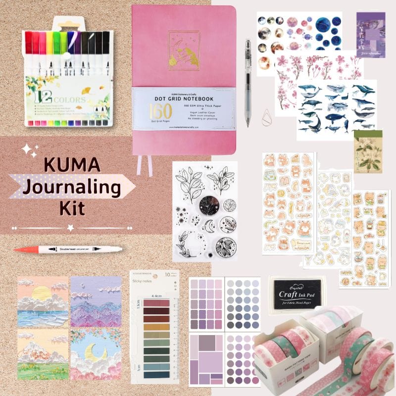 KUMA Stationery & Crafts  🌟 KUMA Journaling Kit 🌟choose your journal! 40% off + free shipping - NEW Luna Notebooks added!