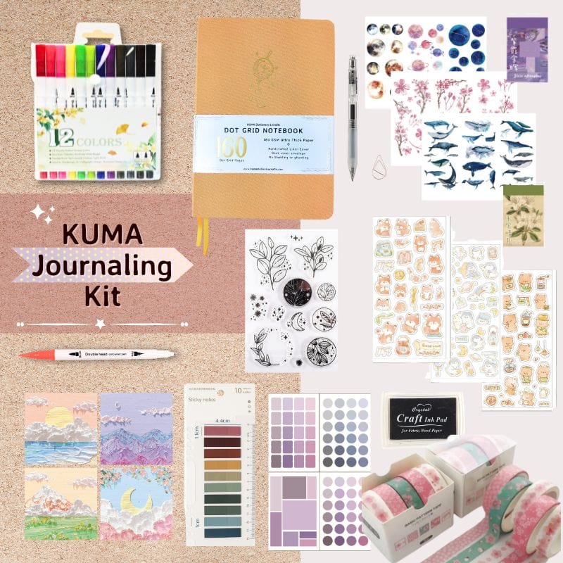 KUMA Stationery & Crafts  🌟 KUMA Journaling Kit 🌟choose your journal! 40% off + free shipping - NEW Luna Notebooks added!