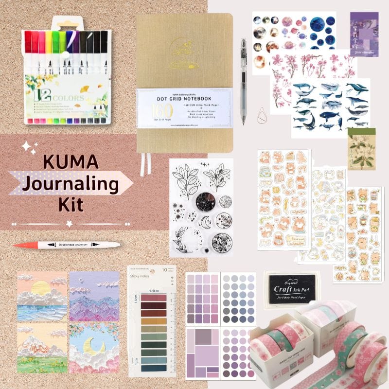 KUMA Stationery & Crafts  Ukiyo 🌟 KUMA Journaling Kit 🌟choose your journal! 40% off + free shipping - NEW Luna Notebooks added!