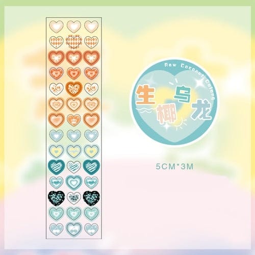 KUMA Stationery & Crafts  C Love Heart Washi Tape: 8 designs to choose from