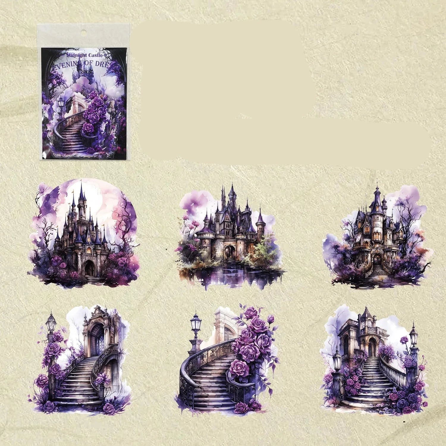 KUMA Stationery & Crafts  D Midnight Castle Series Sticker Set