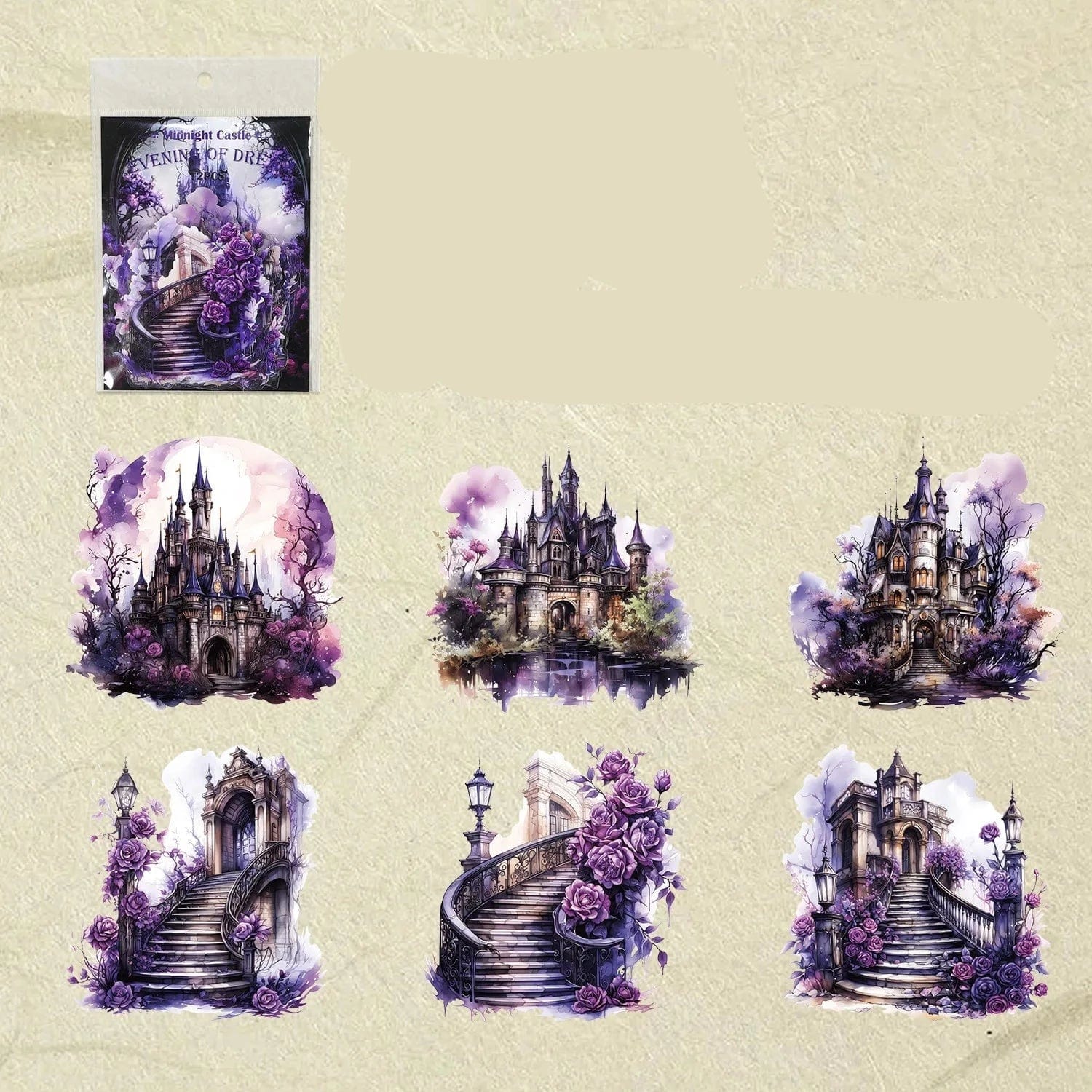 KUMA Stationery & Crafts  D Midnight Castle Series Sticker Set