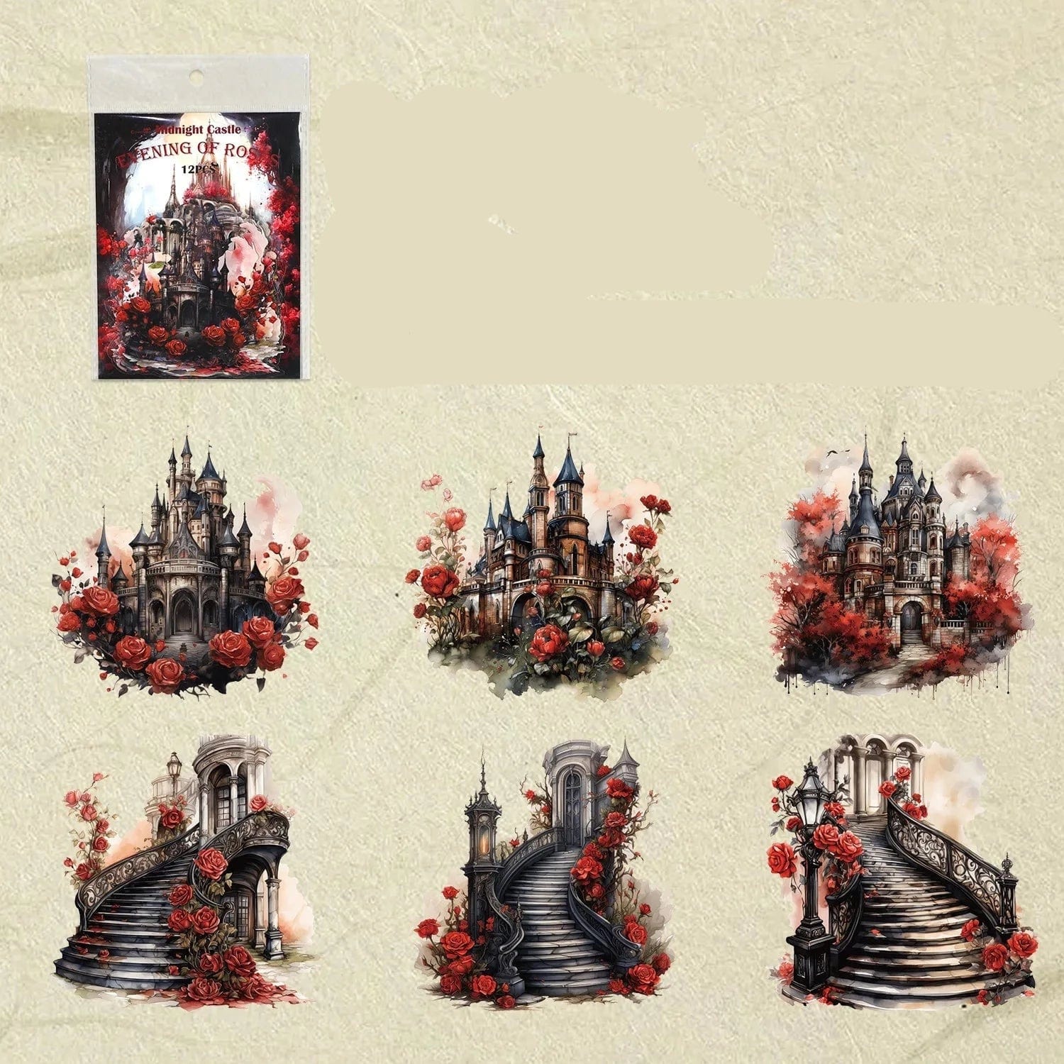 KUMA Stationery & Crafts  A Midnight Castle Series Sticker Set