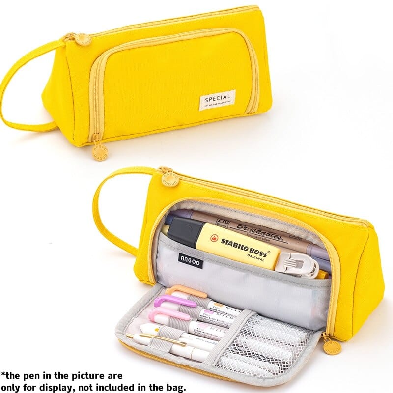 KUMA Stationery & Crafts  Yellow New 2023 Pencil Case Large Capacity: 7 colors to choose from