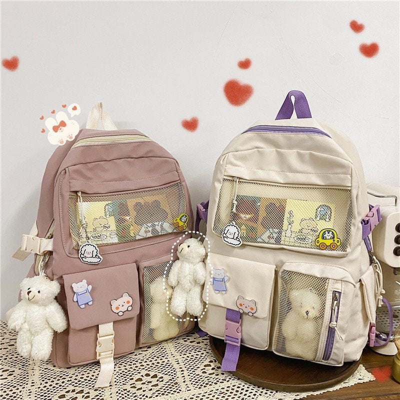 KUMA Stationery & Crafts  NEW Kawaii Large Capacity Backpack with Accessories Included 🎒