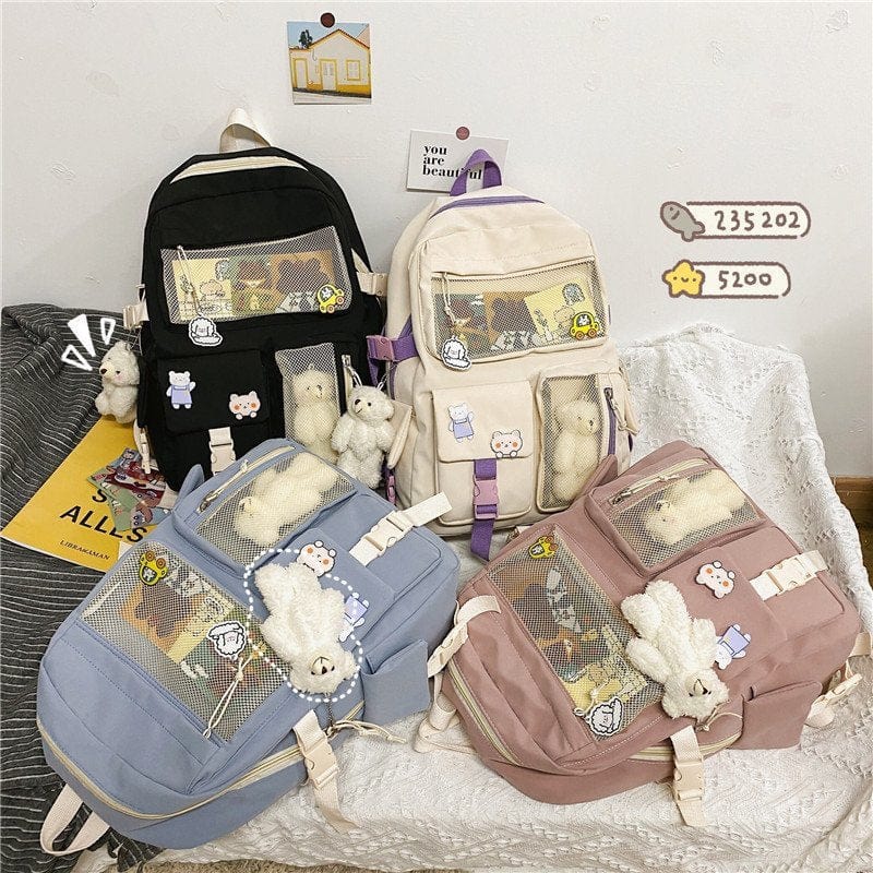 KUMA Stationery & Crafts  NEW Kawaii Large Capacity Backpack with Accessories Included 🎒