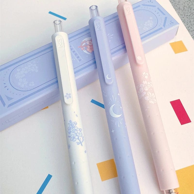 KUMA Stationery & Crafts  3pcs New Sakura Gel Pens 2024 🌸