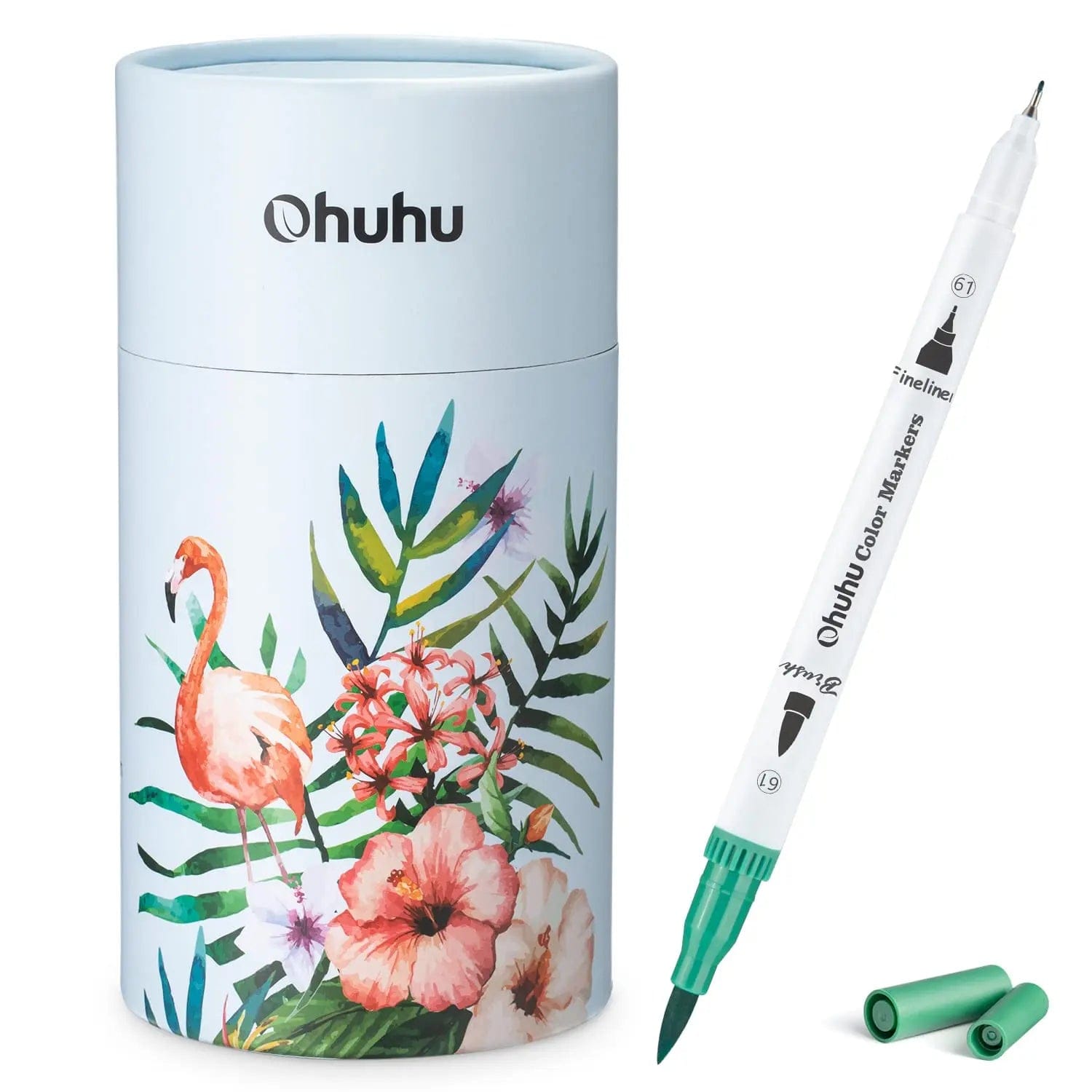 KUMA Stationery & Crafts  Maui 60 Colors Ohuhu Dual Tip Art Markers; 60pc Set Tubular Set
