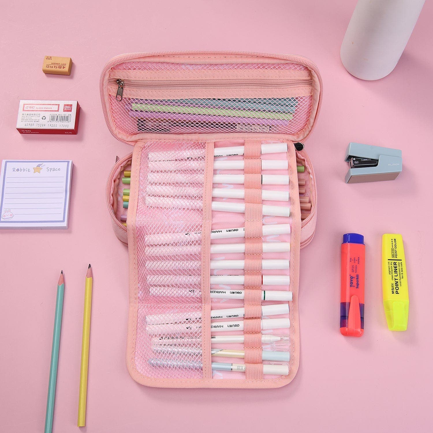 KUMA Stationery & Crafts  Pen & Pencil Cases Pastel Pink KUMA Compact Pencil Case