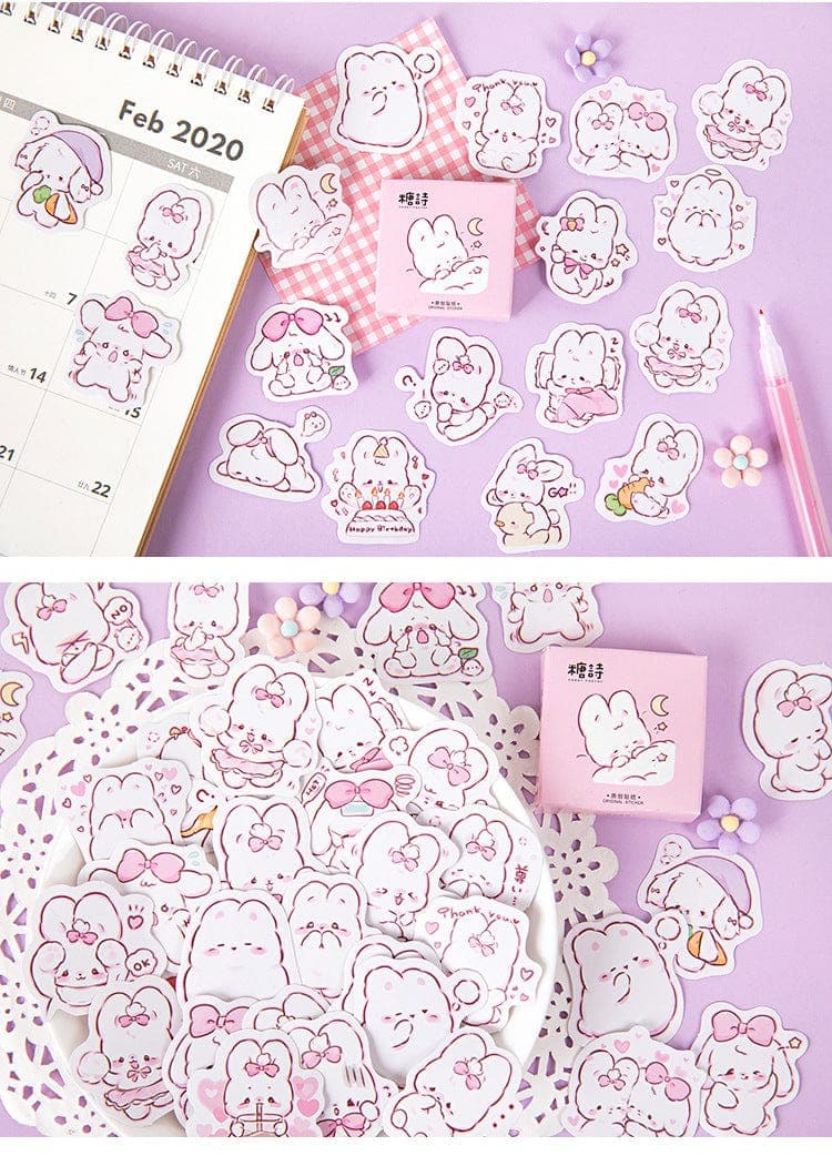 KUMA Stationery & Crafts  Stationery 45 pcs Cute Rabbit Stickers 🐇