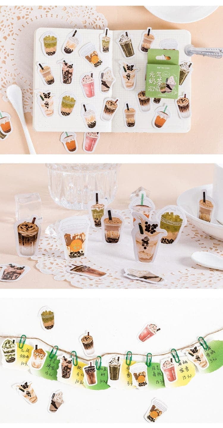 KUMA Stationery & Crafts  Stationery 45pcs Milk Tea Sticker Set