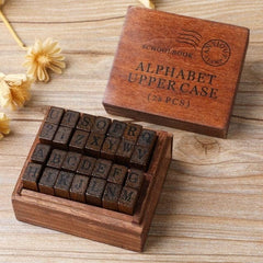 KUMA Stationery & Crafts  Stationery Alphabet Uppercase Alphabet Wooden Stamps 28pcs