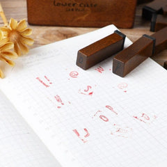KUMA Stationery & Crafts  Stationery Alphabet Wooden Stamps 28pcs