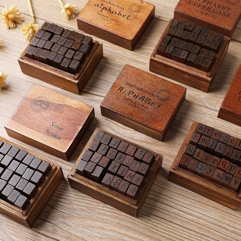 KUMA Stationery & Crafts  Stationery Alphabet Wooden Stamps 28pcs