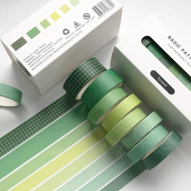KUMA Stationery & Crafts  Stationery Basic Range Washi Tape (8pieces)