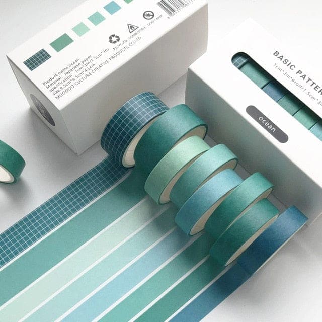 KUMA Stationery & Crafts  Stationery Basic Range Washi Tape (8pieces)