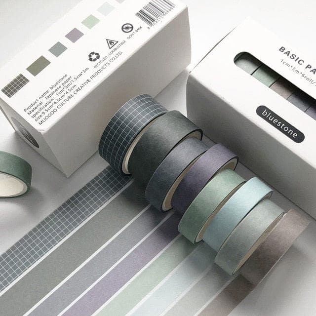 KUMA Stationery & Crafts  Stationery Basic Range Washi Tape (8pieces)