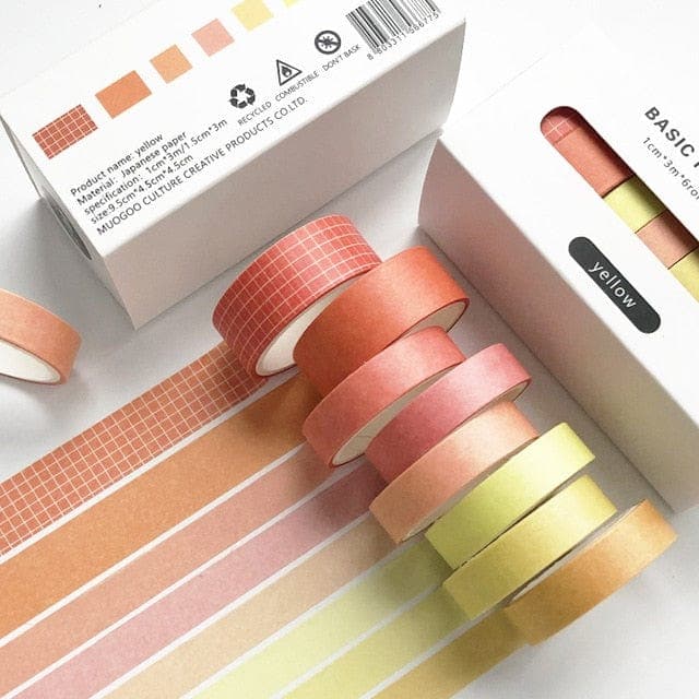 KUMA Stationery & Crafts  Stationery Basic Range Washi Tape (8pieces)