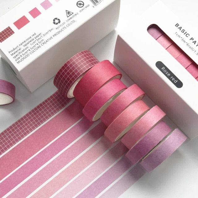 KUMA Stationery & Crafts  Stationery Basic Range Washi Tape (8pieces)