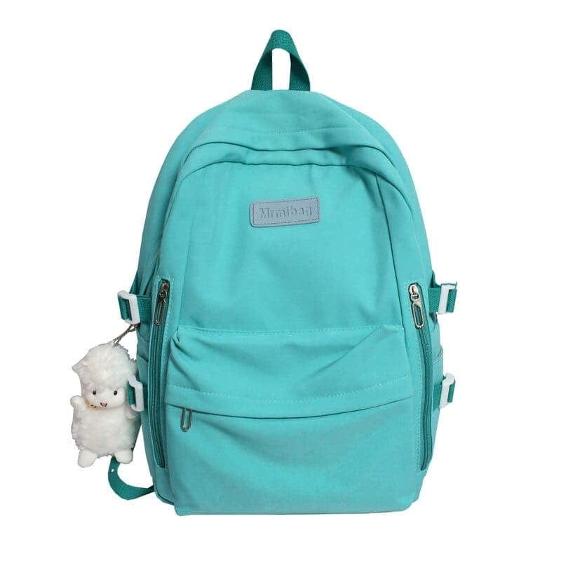 KUMA Stationery & Crafts  Stationery Green Casual Waterproof Nylon Backpack - with cute sheep pedant 🐑