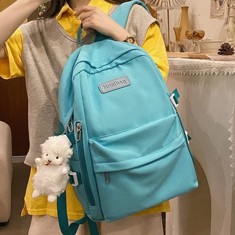 KUMA Stationery & Crafts  Stationery Casual Waterproof Nylon Backpack - with cute sheep pedant 🐑