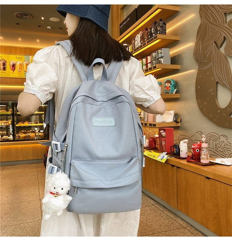 KUMA Stationery & Crafts  Stationery Casual Waterproof Nylon Backpack - with cute sheep pedant 🐑