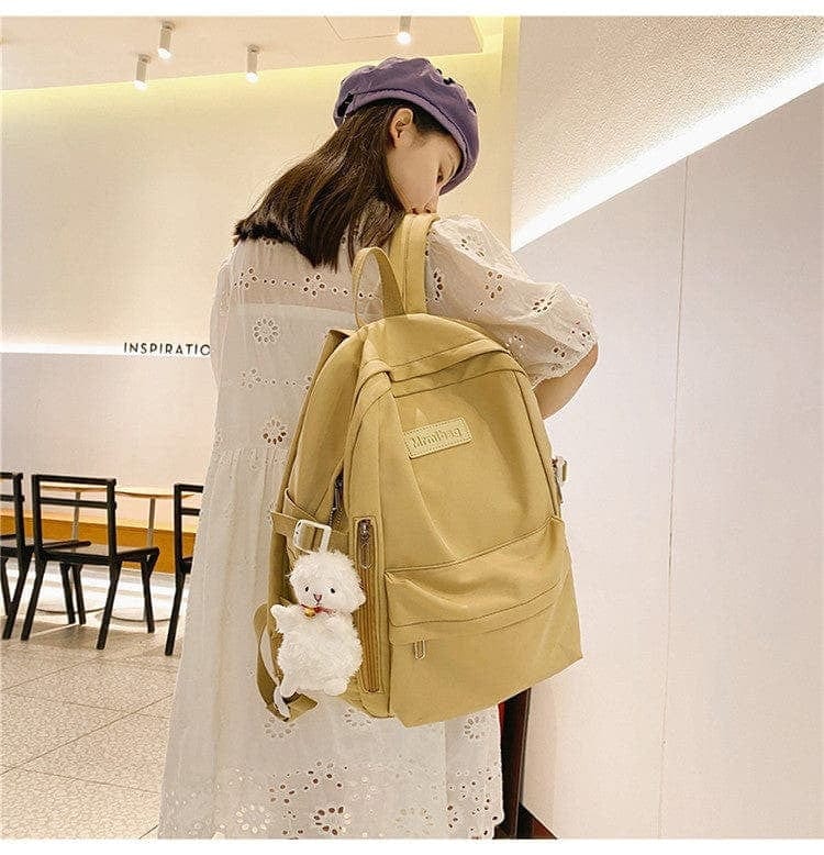 KUMA Stationery & Crafts  Stationery Casual Waterproof Nylon Backpack - with cute sheep pedant 🐑