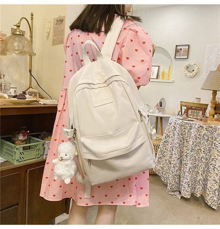 KUMA Stationery & Crafts  Stationery Casual Waterproof Nylon Backpack - with cute sheep pedant 🐑