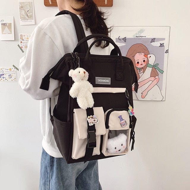 KUMA Stationery & Crafts  Stationery BLACK Cute Backpack with accessories 🎒