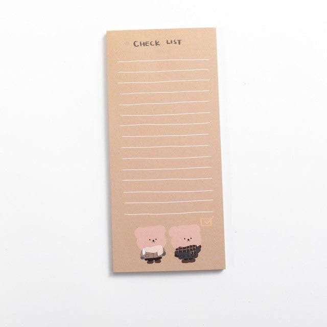 KUMA Stationery & Crafts  Stationery Check List: Lines Cute Bear Memo Pads