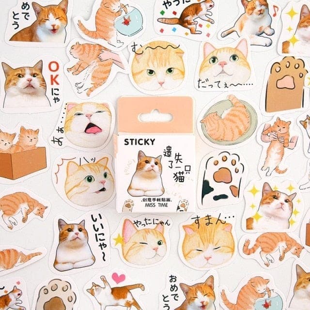 KUMA Stationery & Crafts  Stationery Ginger Cat Set Decorative Sticker Pack Essentials: 9 designs to choose from!