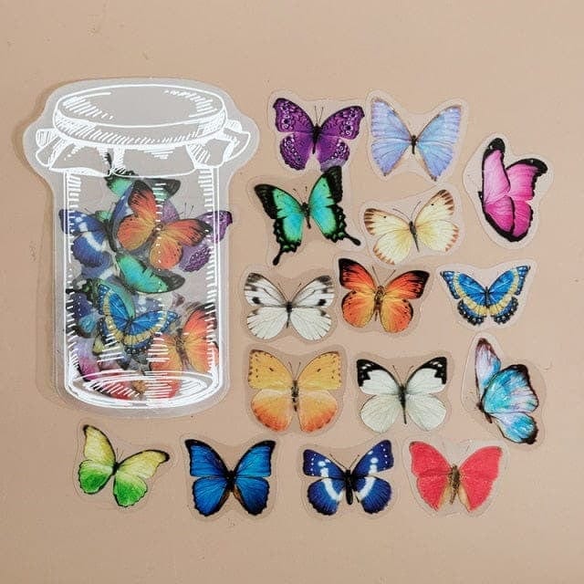 KUMA Stationery & Crafts  Stationery E Flowers in a Jar sticker set (35piece)