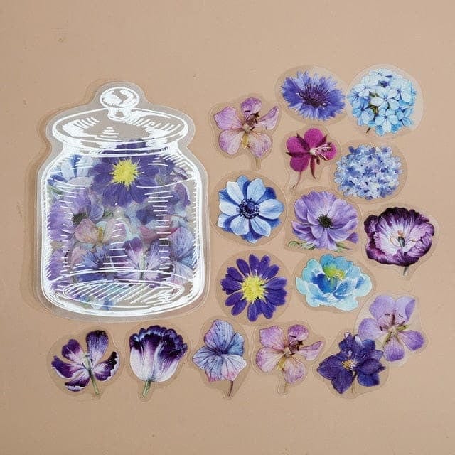 KUMA Stationery & Crafts  Stationery F Flowers in a Jar sticker set (35piece)