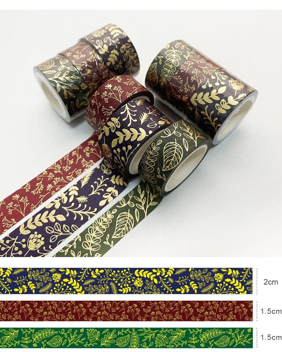 KUMA Stationery & Crafts  Stationery Gold Foil Washi Tape Collection: 8 sets to choose from