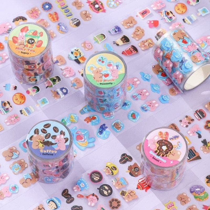 KUMA Stationery & Crafts  Stationery Kawaii Bear Washi Tape: 4 designs to choose from