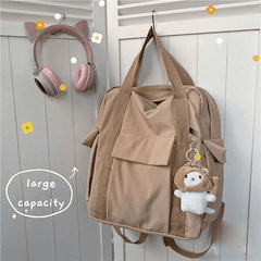 KUMA Stationery & Crafts  Stationery Khaki Minimalist Large Capacity Backpack