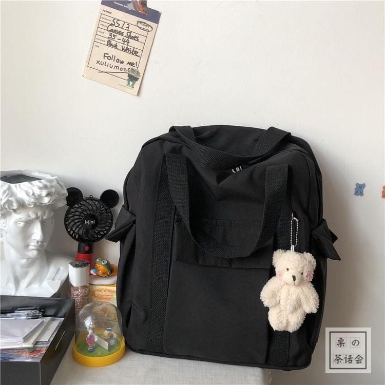 KUMA Stationery & Crafts  Stationery Black Minimalist Large Capacity Backpack