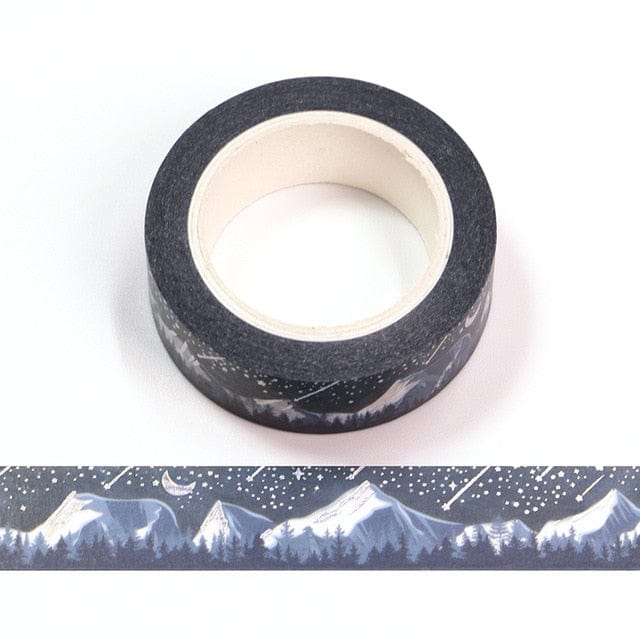 KUMA Stationery & Crafts  Stationery Mountain/Shooting Stars Mystical Night Washi Tape Series 10m
